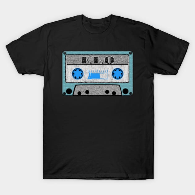 elo blue cassette T-Shirt by toemangaa